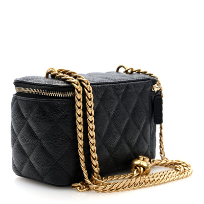 Chanel Caviar Quilted Sweetheart Vanity Case Black 2 of 11