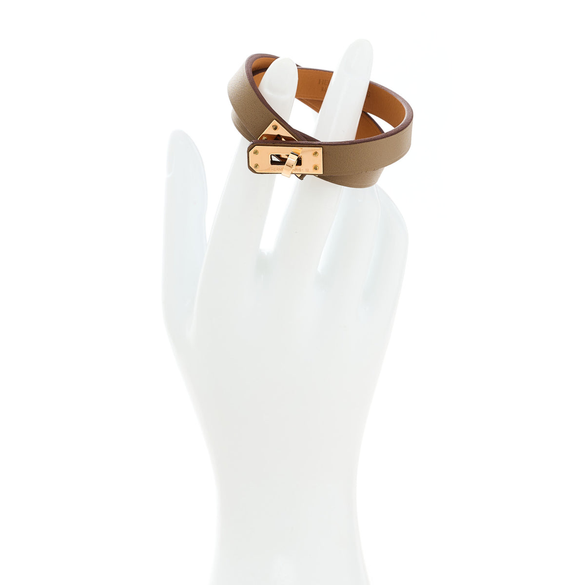 Hermes Swift Mini Kelly Double Tour Bracelet T1 Etoupe 2 of 7