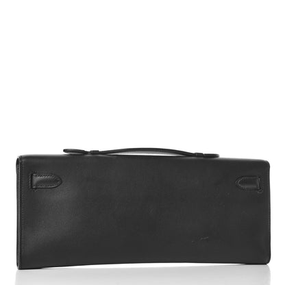 Hermes Swift Kelly Cut Clutch Pochette Black 3 of 12