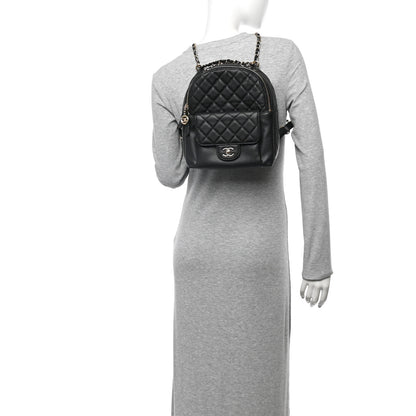 Chanel Caviar Quilted Medium Zip Around Backpack Black 2 of 14