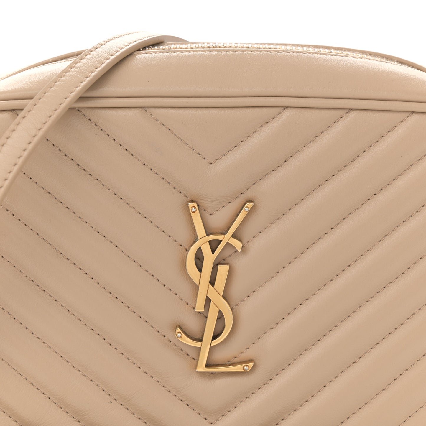 Calfskin Matelasse Monogram Lou Camera Bag Dark Beige