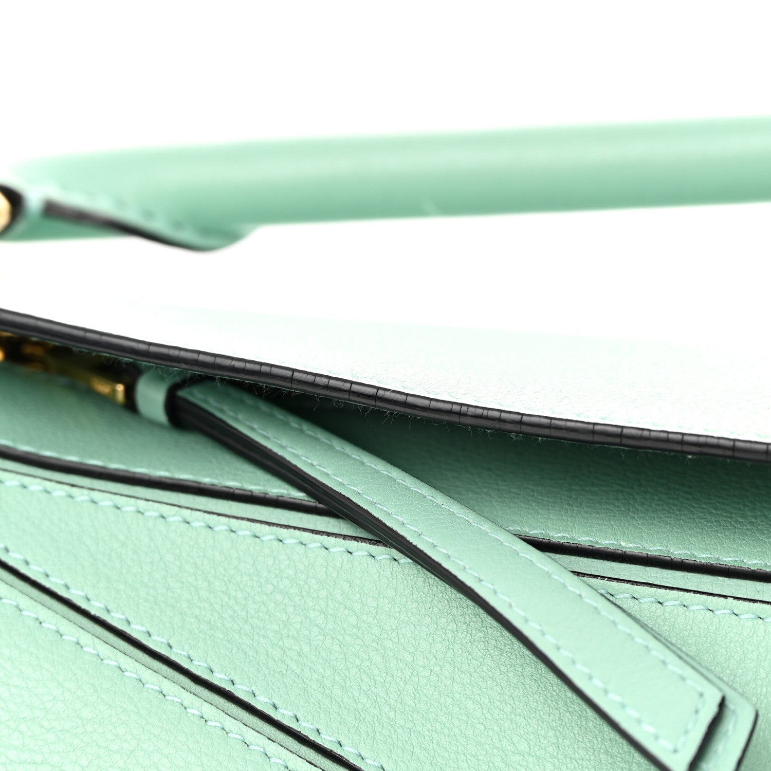 Loewe Calfskin Medium Puzzle Bag Sea Water Green 15 of 19