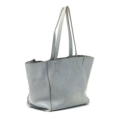 Chloe Smooth Calfskin Medium Milo Shopping Tote Cloudy Blue 4 of 33