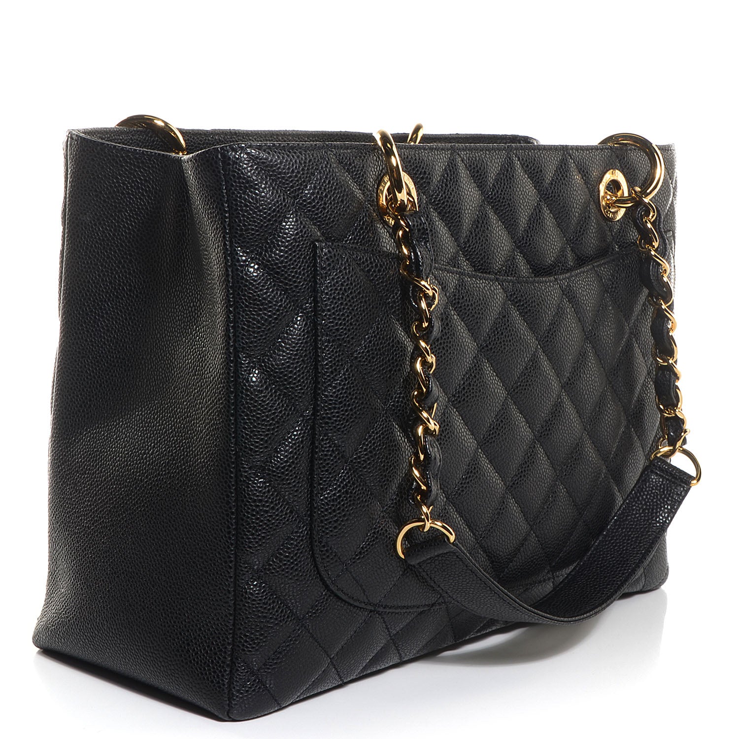 Chanel Caviar Grand Shopping Tote GST Black 3 of 7