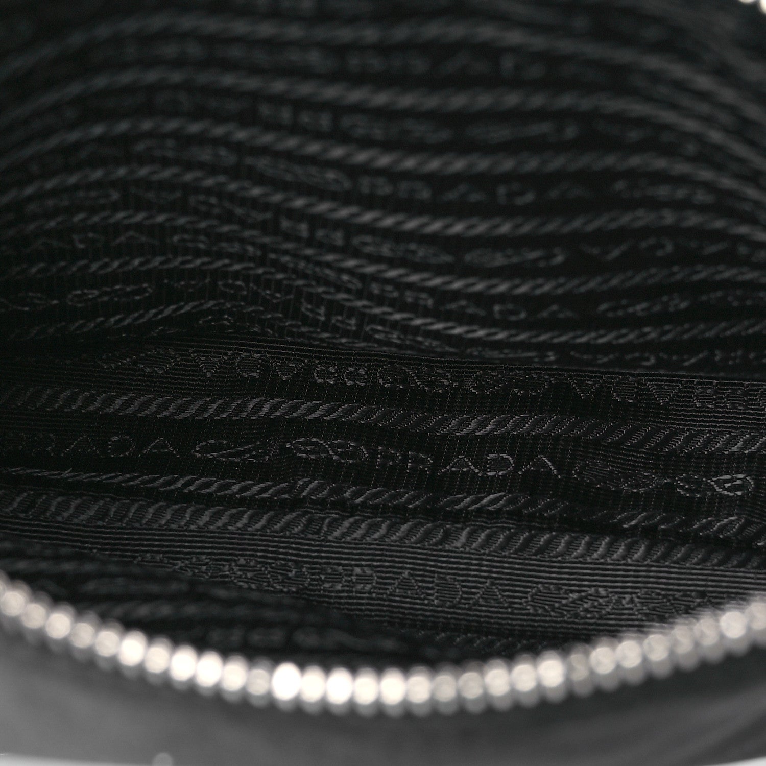 Prada Re-Nylon Saffiano Double Pouch Shoulder Bag Black 6 of 13