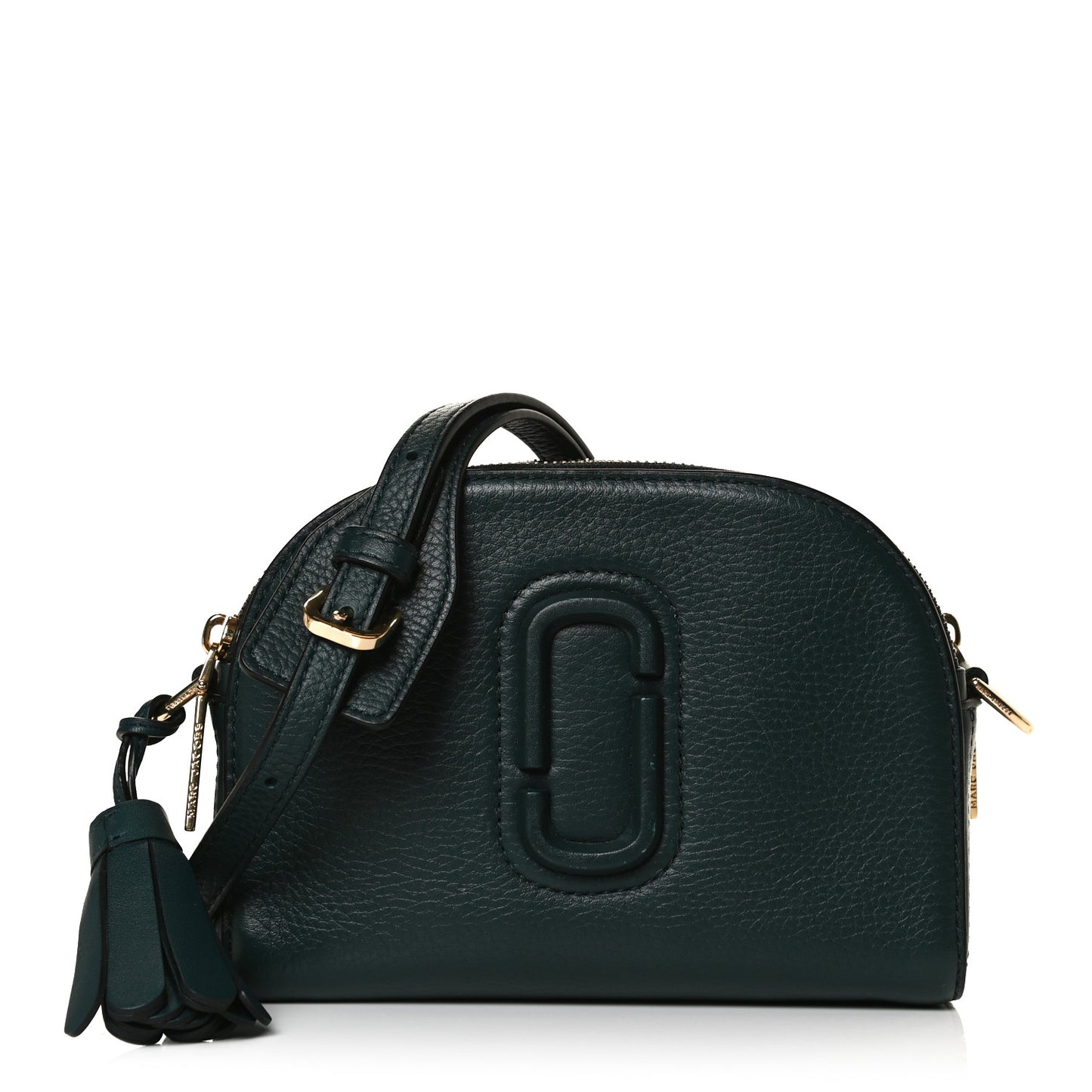 Calfskin Shutter Camera Crossbody Bag Green