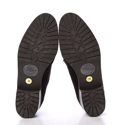 Chanel Suede CC Lace Up Oxford 38 Brown 5 of 12