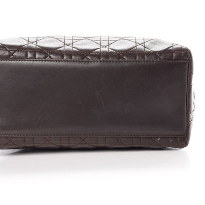 Christian Dior Lambskin Cannage Medium Lady Dior Dark Brown 8 of 8