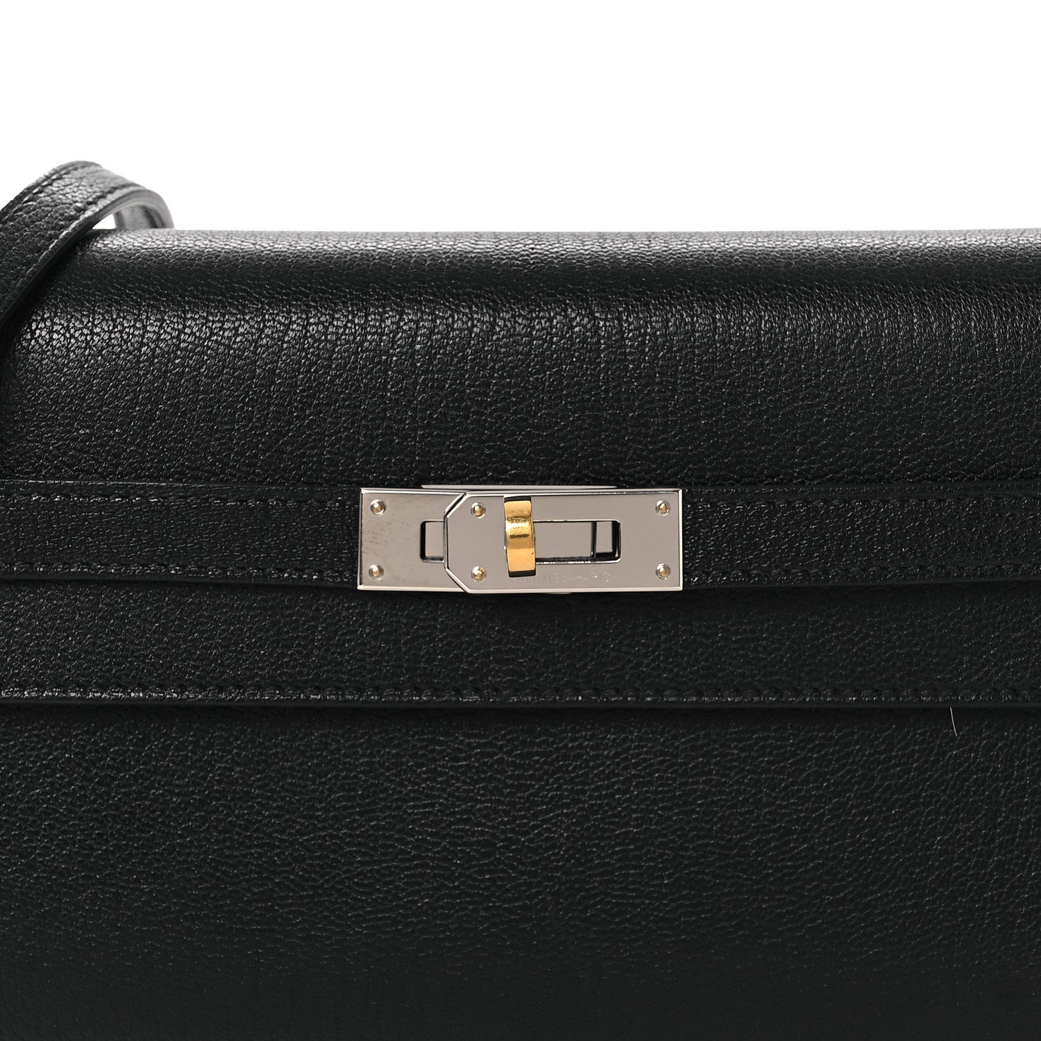 Hermes Chevre Chamkila Kelly Wallet To Go Black 7 of 11