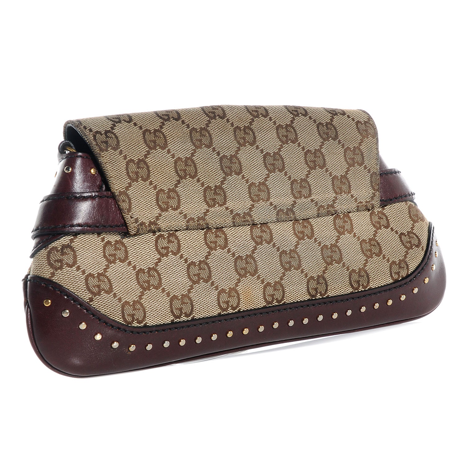 Gucci Monogram GG Studded Small Horsebit Clutch 3 of 7