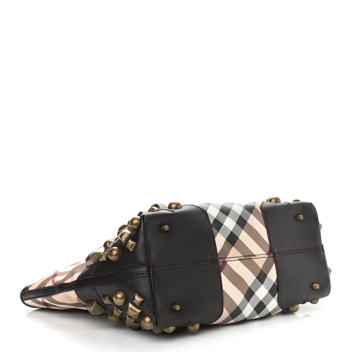Nova Check Mega Stud Nickie Tote Black