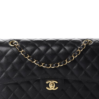 Chanel Caviar Quilted Medium Double Flap Black 10 of 11