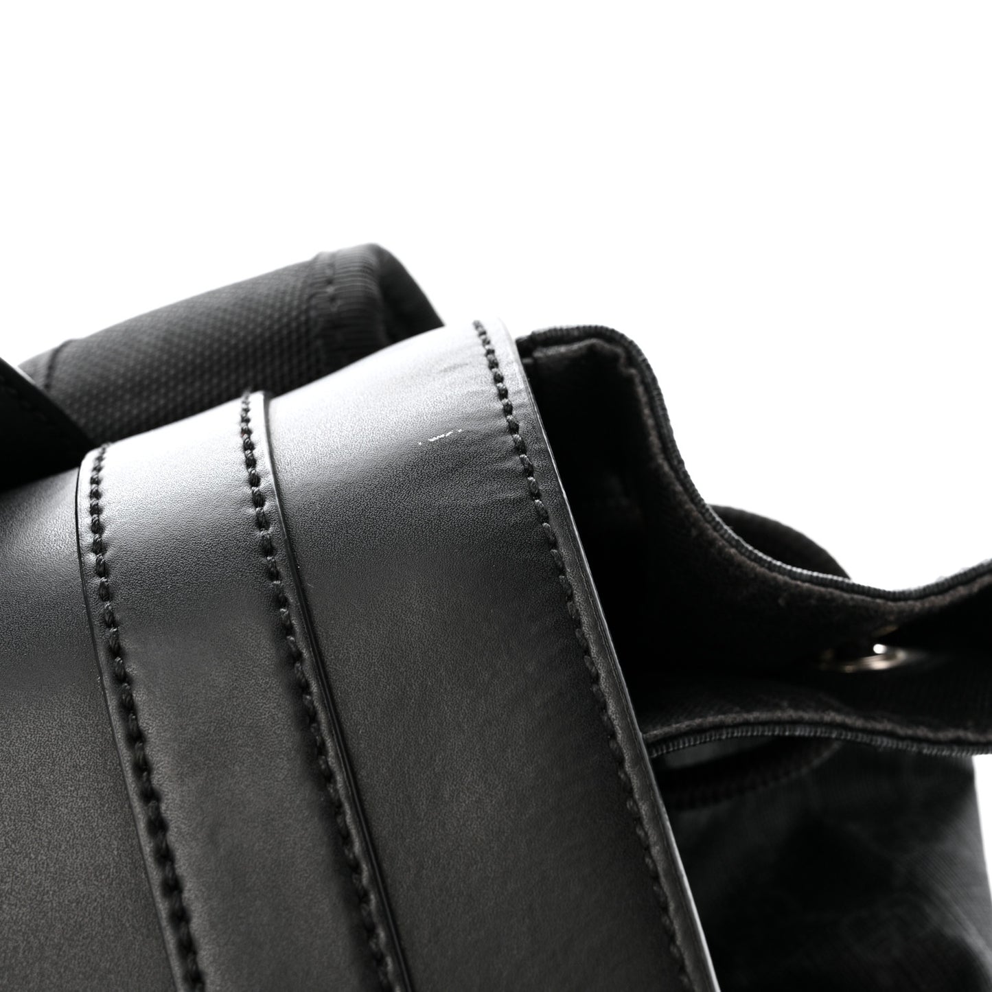 Soft GG Supreme Monogram Calfskin Web Double Buckle Backpack Black
