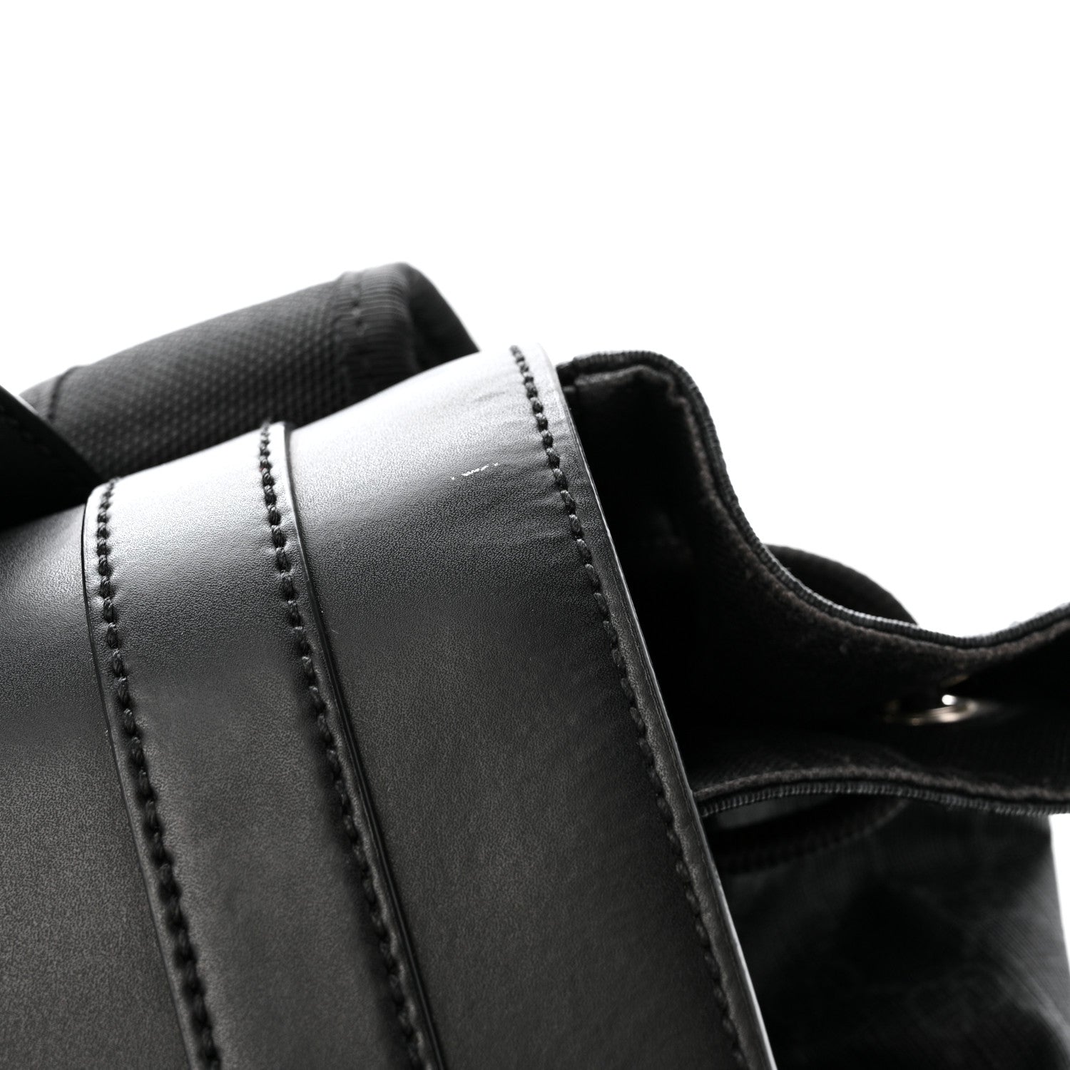 Gucci Soft GG Supreme Monogram Calfskin Web Double Buckle Backpack Black 14 of 16