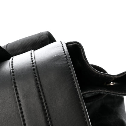 Gucci Soft GG Supreme Monogram Calfskin Web Double Buckle Backpack Black 14 of 16