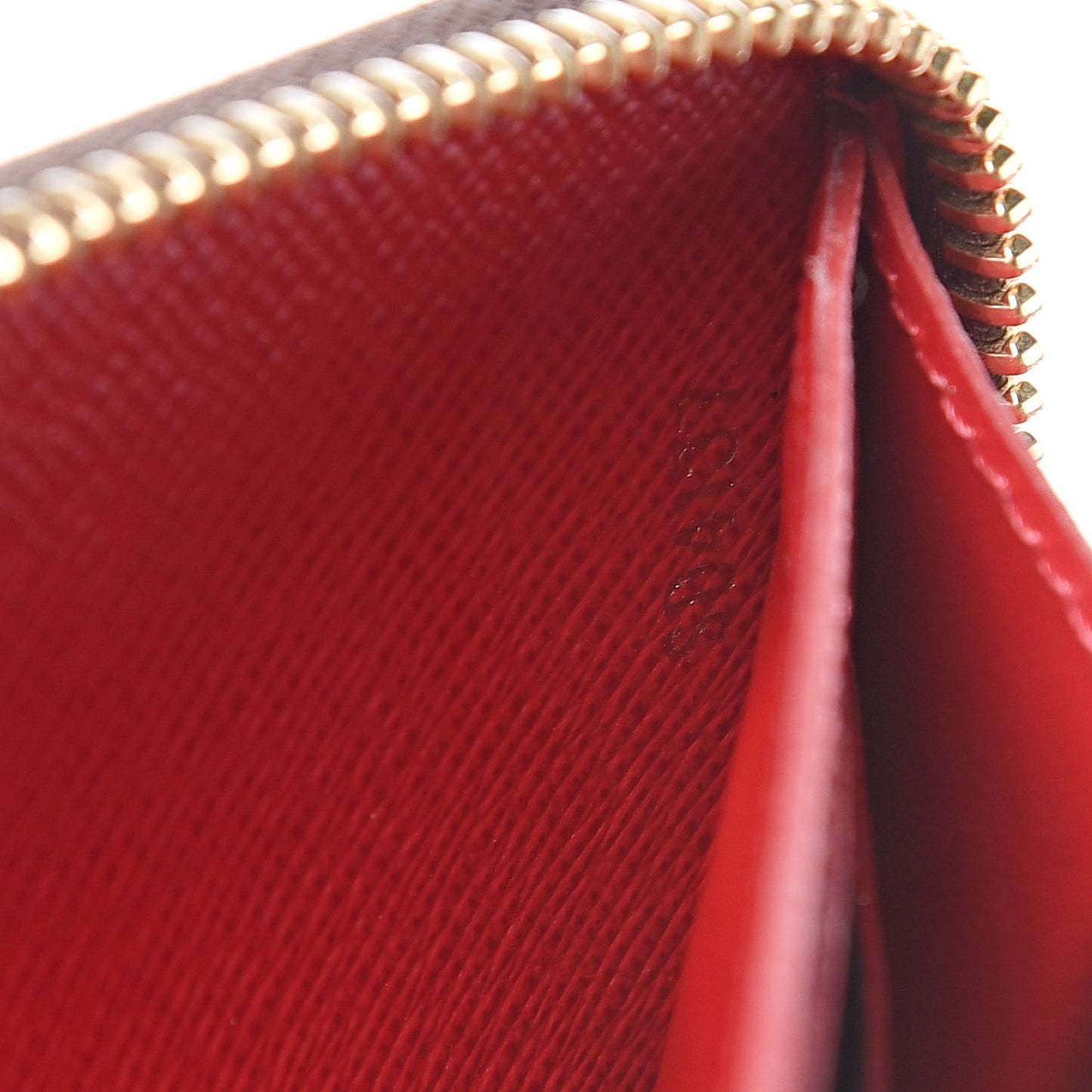 Damier Ebene Clemence Wallet Cherry