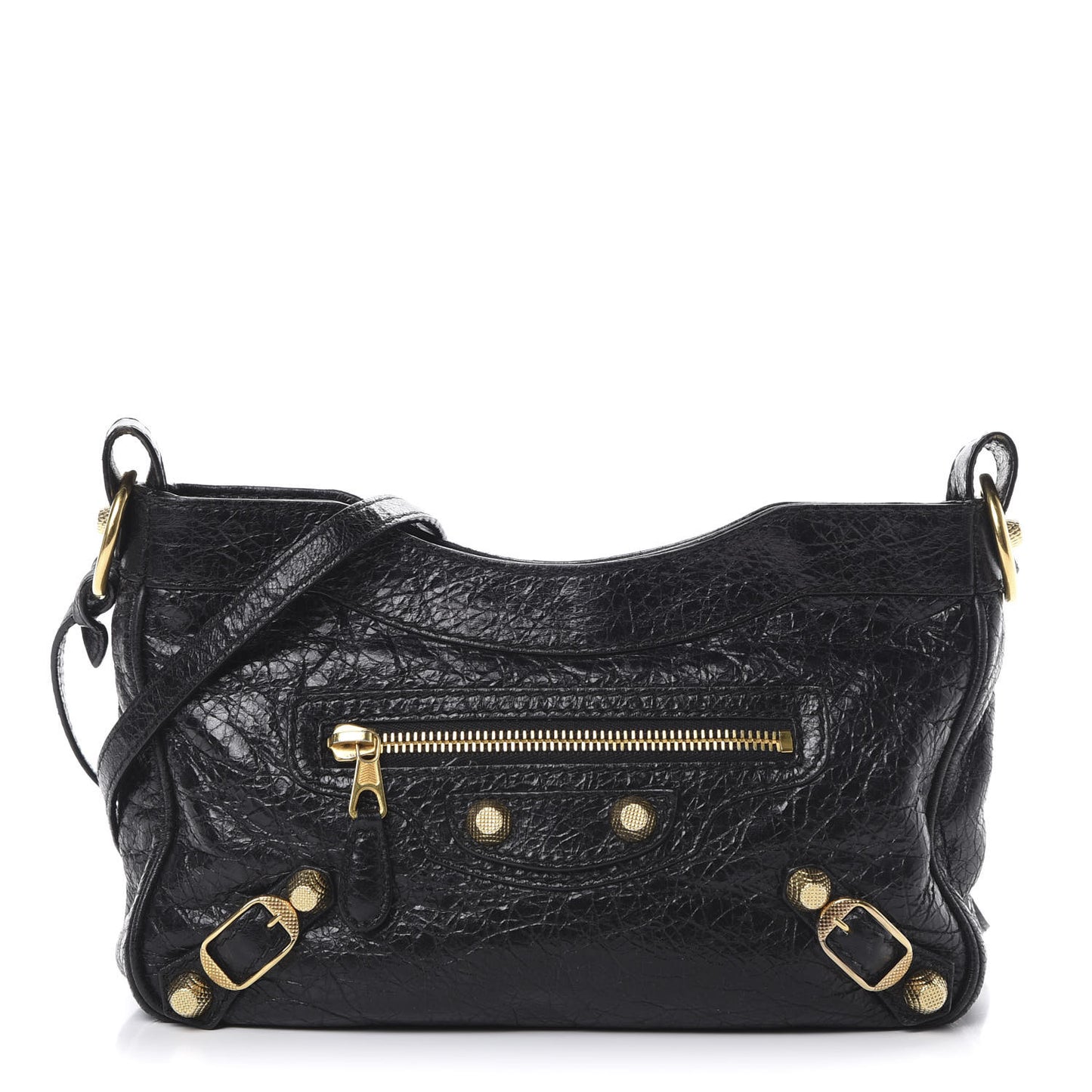 Agneau Giant 12 Gold Hardware Hip Black