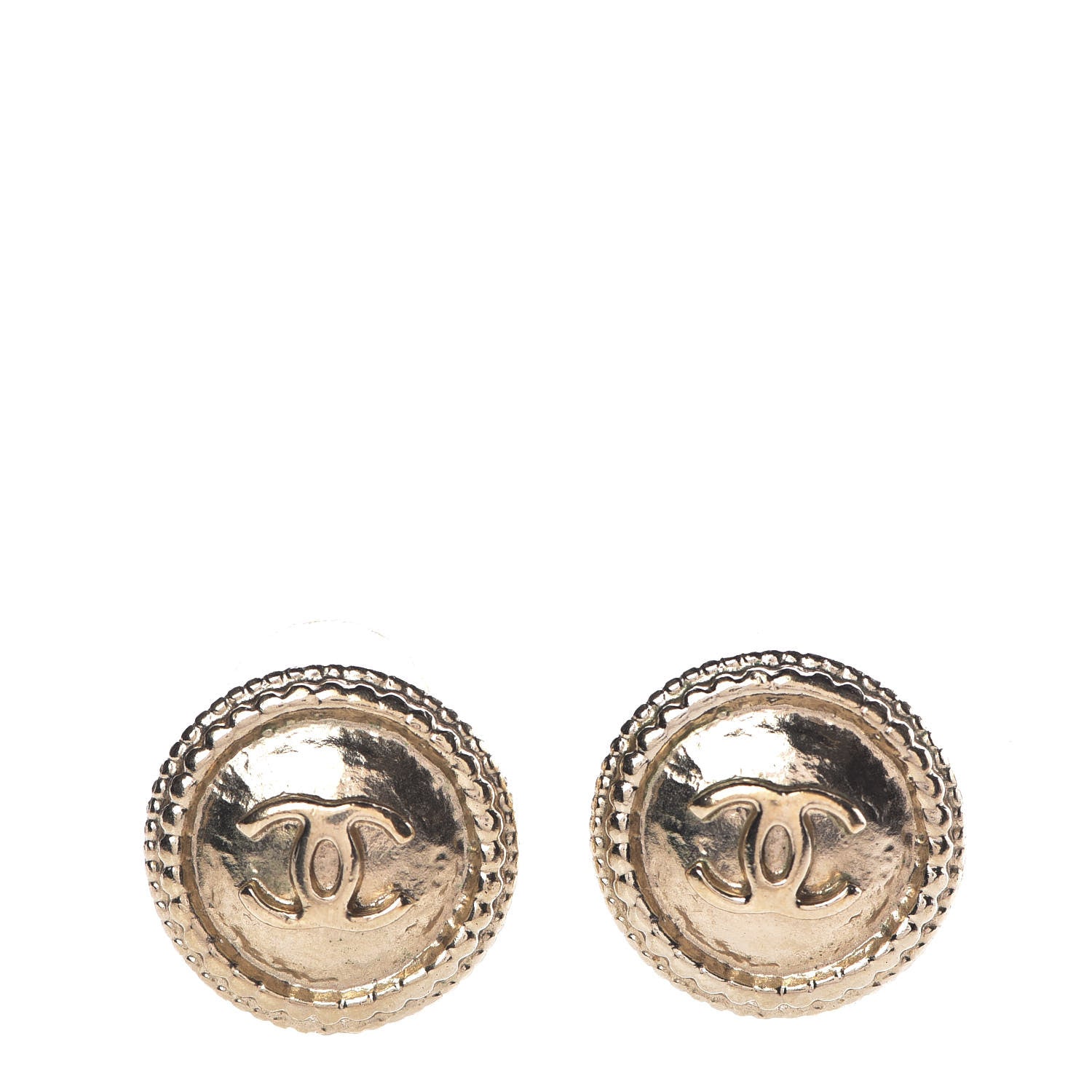 Chanel Medallion CC Earrings Gold 1 of 6