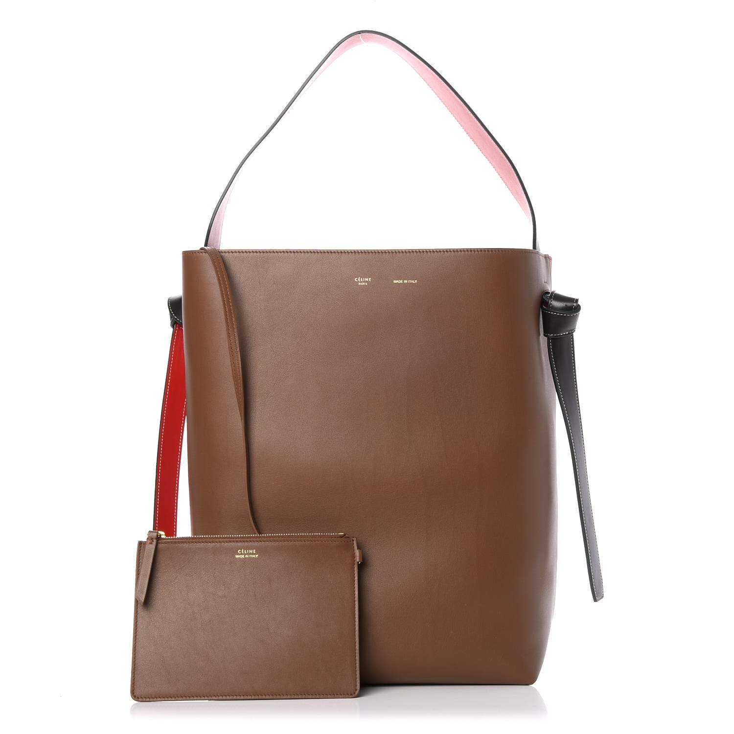 Celine Shiny Smooth Calfskin Small Twisted Cabas Camel Brick 1 of 8