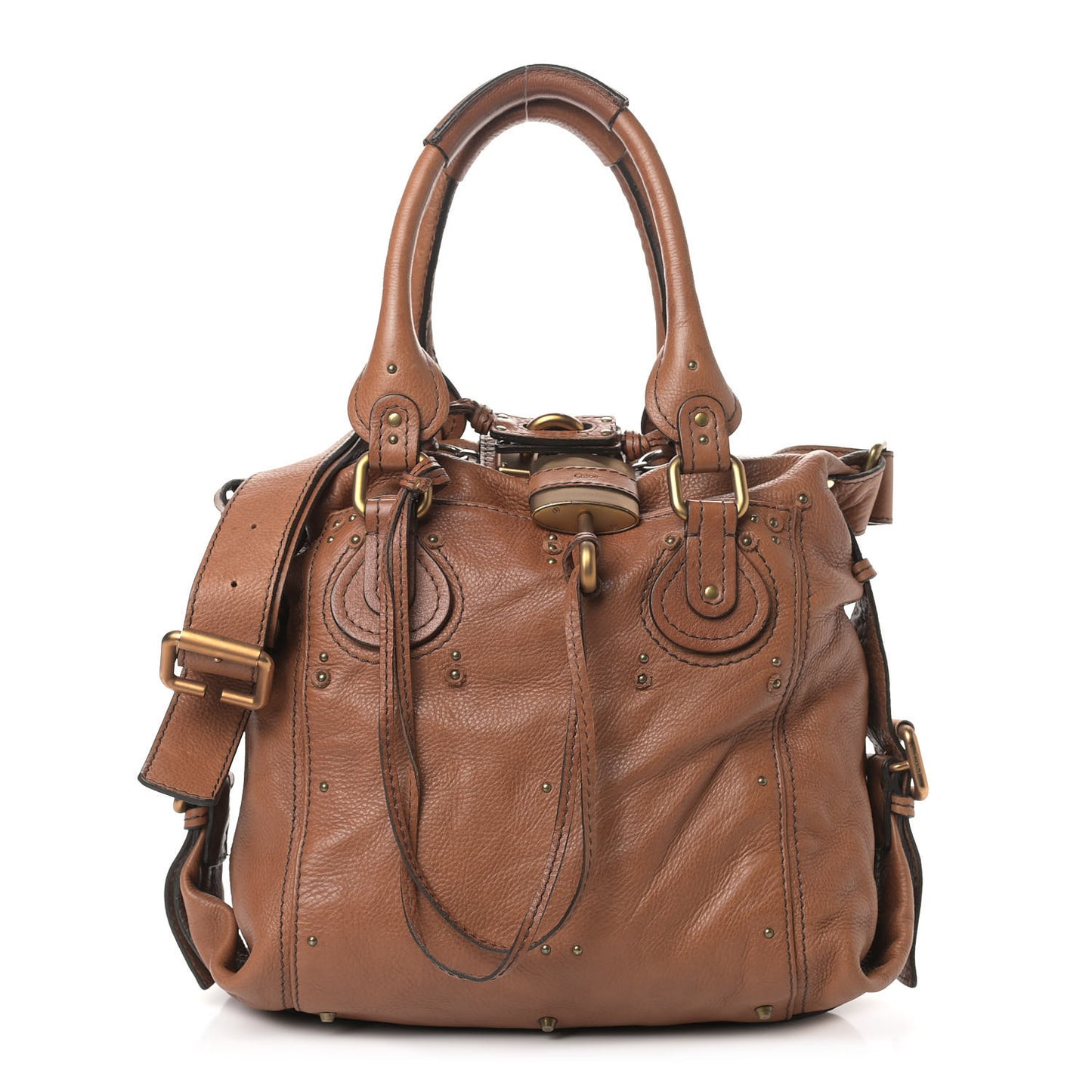 Calfskin Paddington Satchel Tan