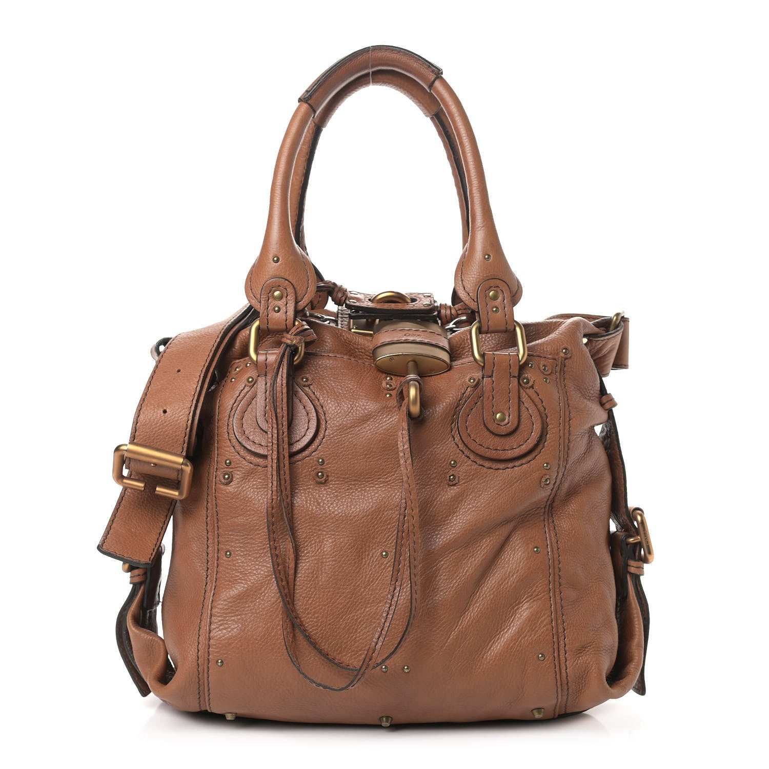Chloe Calfskin Paddington Satchel Tan 1 of 13