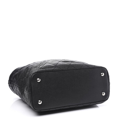 Chanel Grained Calfskin Quilted Small Daily Shopping Tote Black 4 of 12