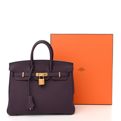 Hermes Togo Birkin 25 Cassis 11 of 11