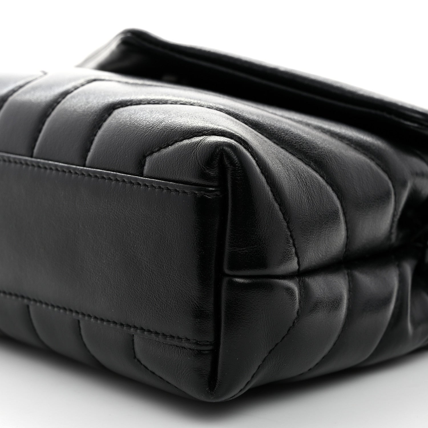 Saint Laurent Calfskin Y Quilted Monogram Toy Loulou Crossbody Bag Black 11 of 11