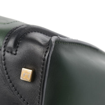Celine Smooth Calfskin Mini Bi-Color Luggage Forest Black 5 of 22