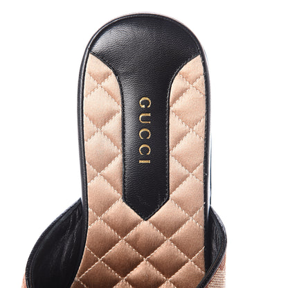 Gucci X MLB Monogram NY Yankees Embroidered Womens GG Slippers 36 Beige Ruggine 6 of 7