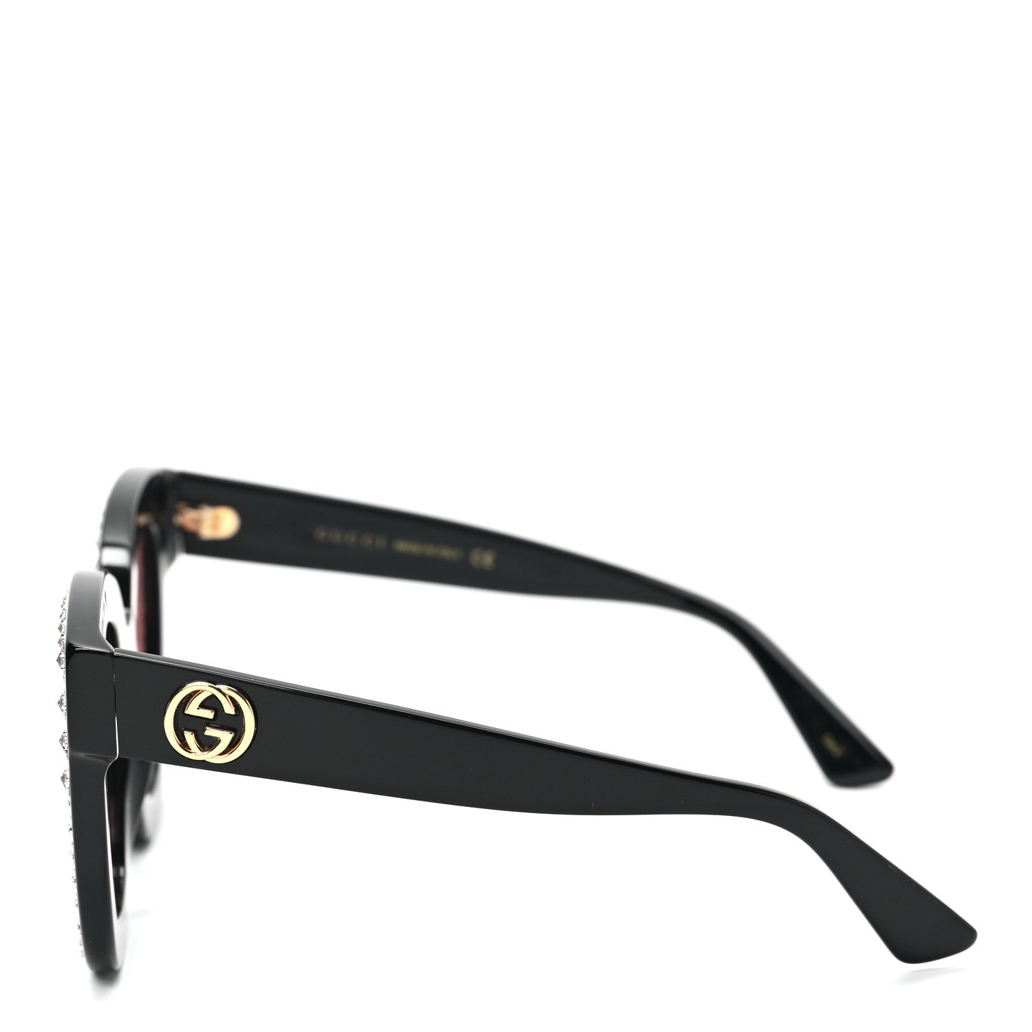 Gucci Acetate Stars Cat Eye Sunglasses GG0116S Black 3 of 7