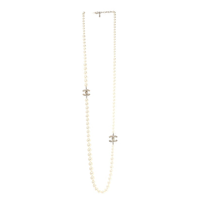 Chanel Pearl CC Long Necklace Gold 3 of 5