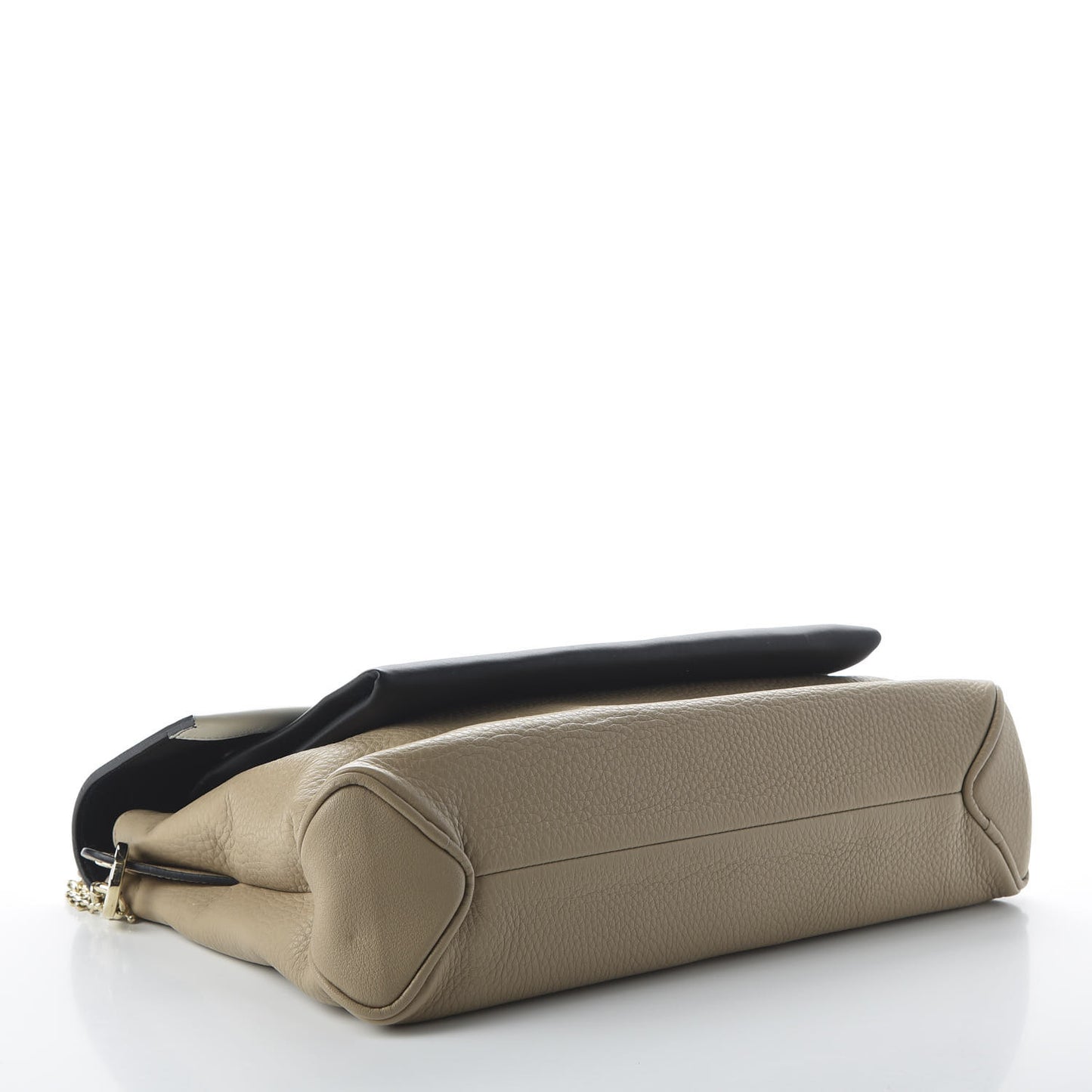 Calfskin Colorblock Khepira Shoulder Bag Beige Multicolor