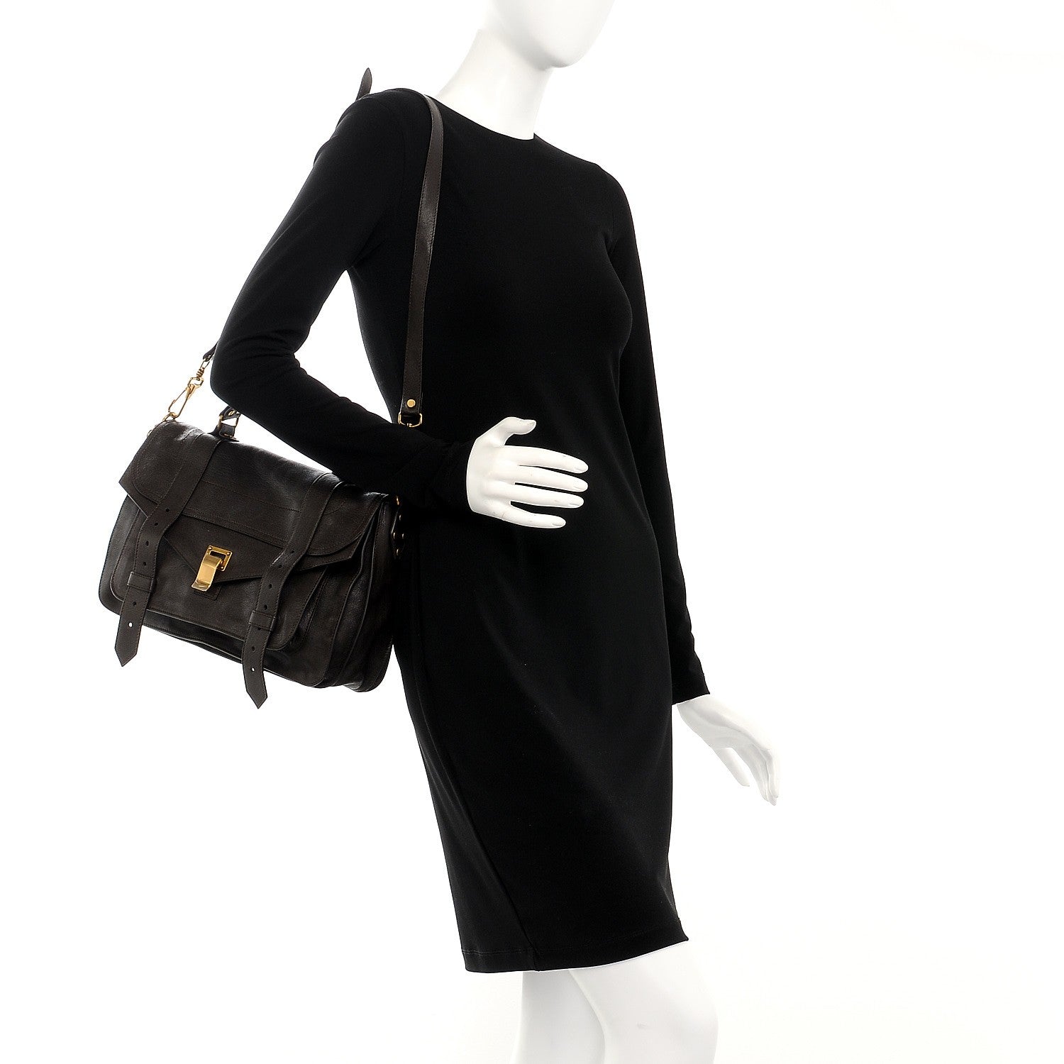 Proenza Schouler Lambskin Medium PS1 Satchel Dark Chocolate 2 of 8
