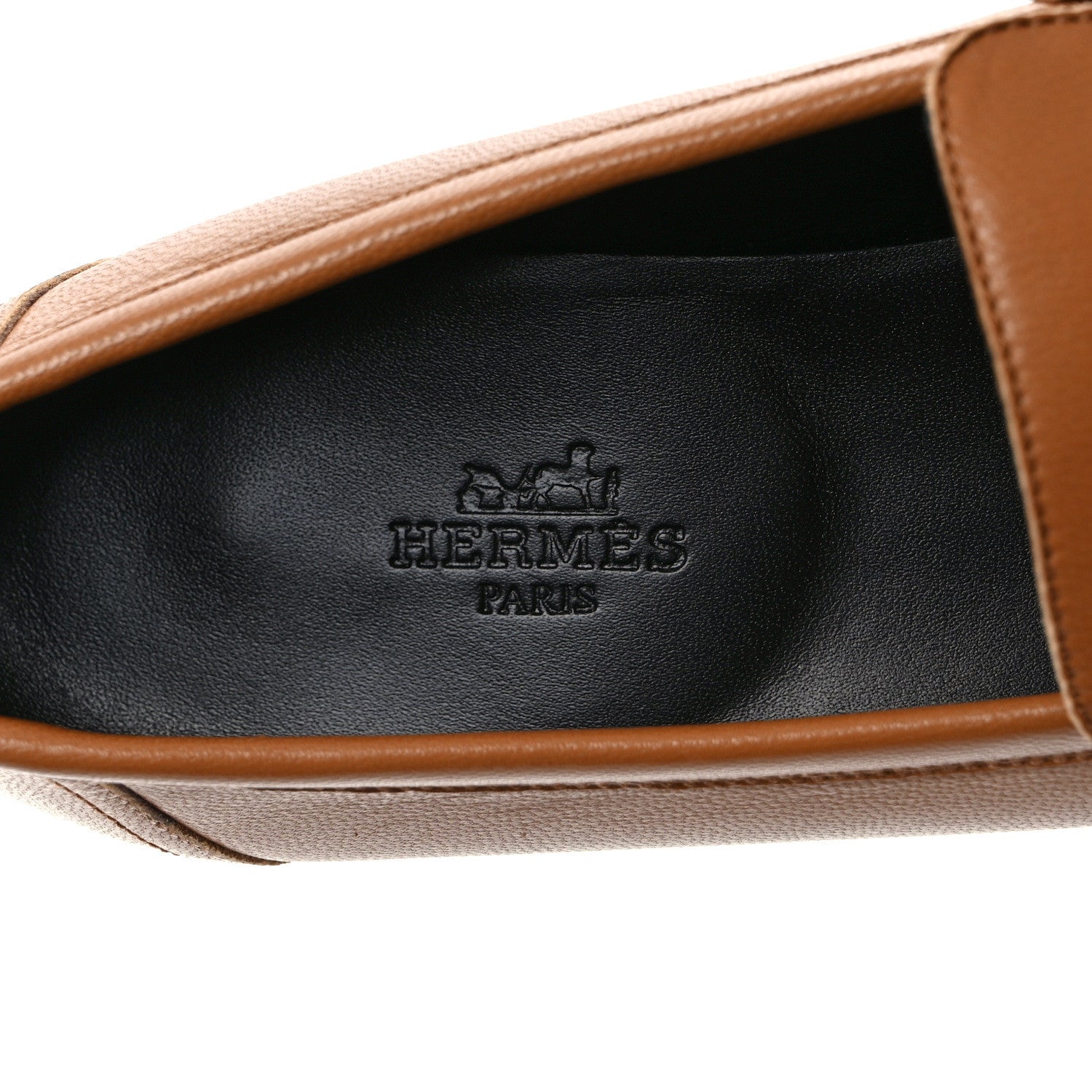 Hermes Goatskin Womens Royal Loafers 37 Naturel 7 of 8