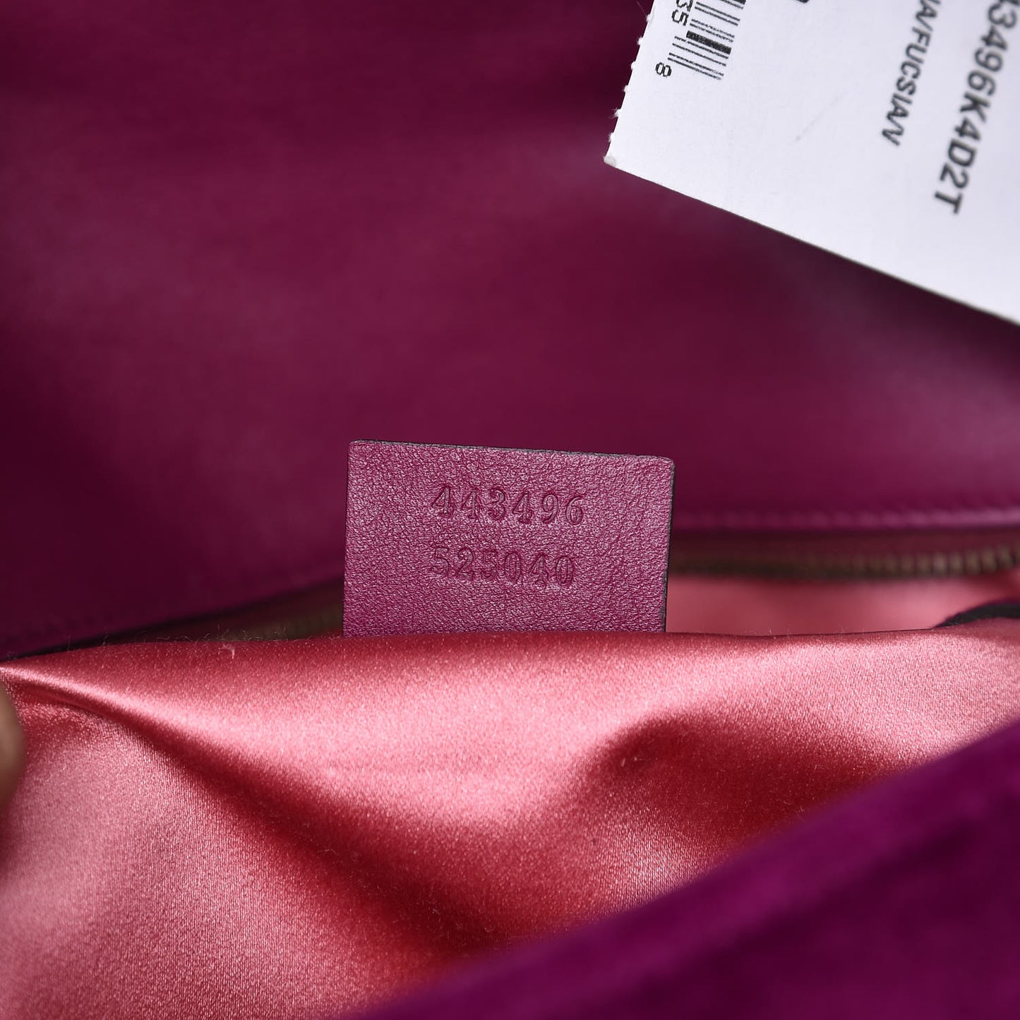 Velvet Matelasse Medium GG Marmont Shoulder Bag Fuchsia Violet Cyclamen