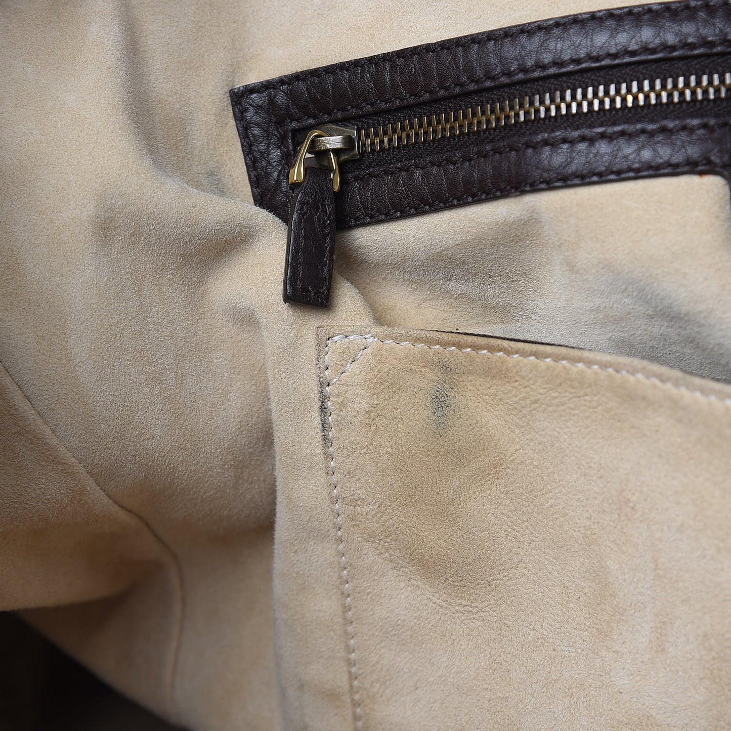 Pebbled Calfskin Medium 1973 Tote Dark Brown