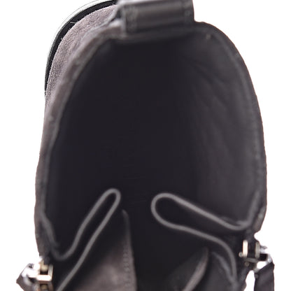 Chanel Suede Quilted CC Lace Up Combat Boots 38 Grey 5 of 8