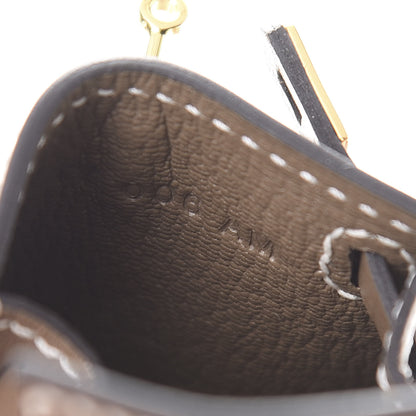 Hermes Tadelakt Mini Kelly Twilly Bag Charm Etoupe 5 of 6