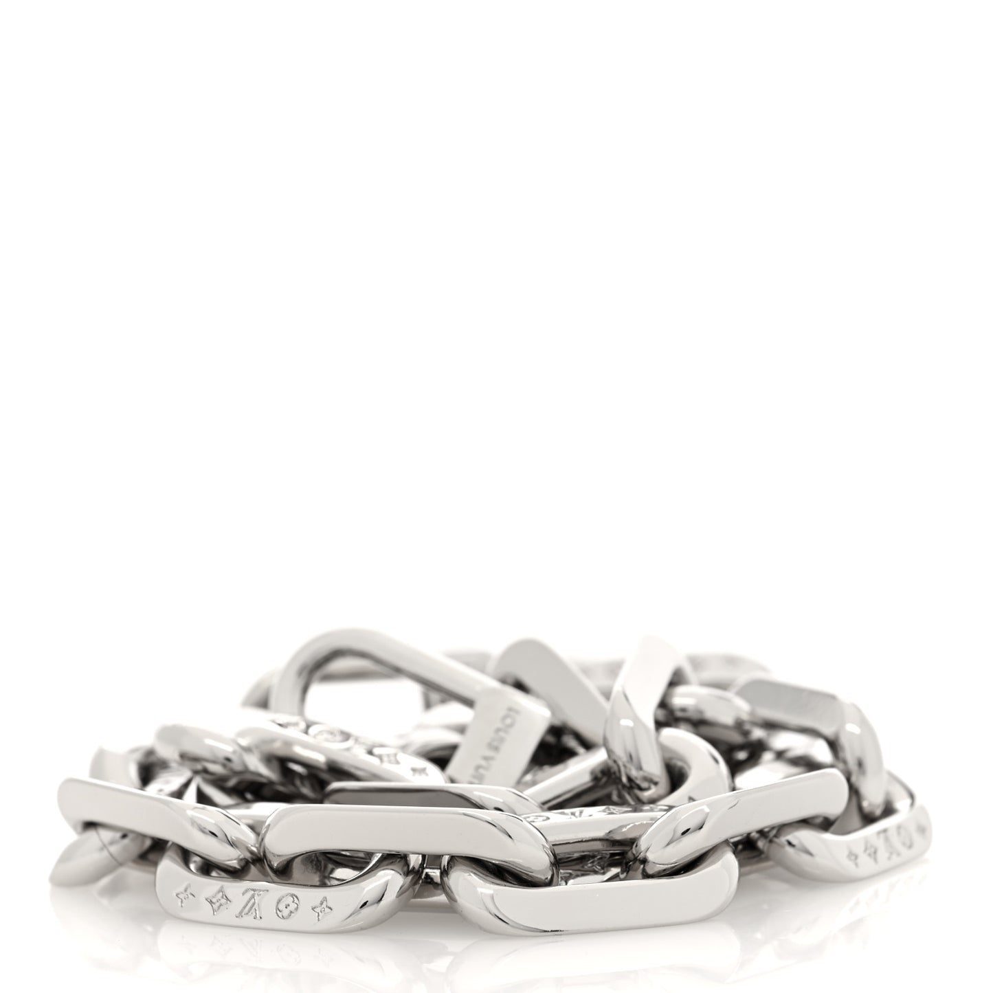 Metal Coussin PM Chain Strap Silver