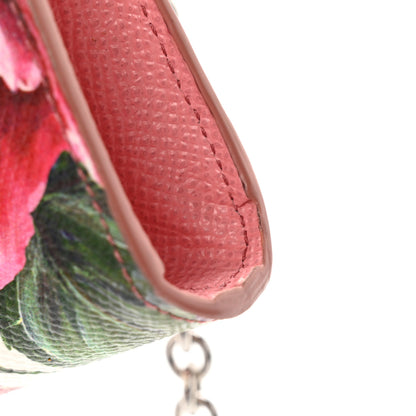 Dolce & Gabbana Dauphine Floral Print Wallet On Chain White Pink 12 of 14