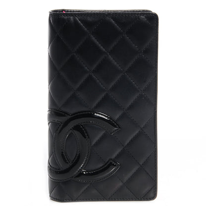 Chanel Calfskin Cambon Quilted Yen Wallet Black 1 of 10
