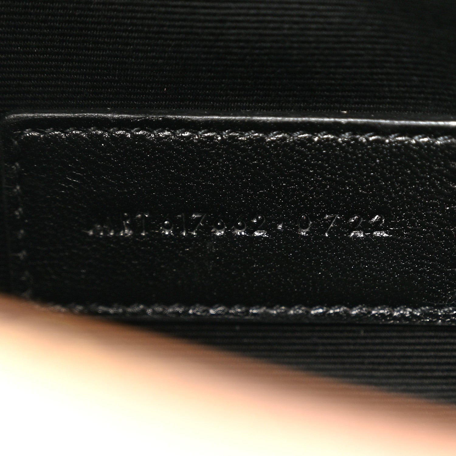 Saint Laurent Grain De Poudre Matelasse Chevron Monogram Envelope Clutch Vintage Peach 7 of 7