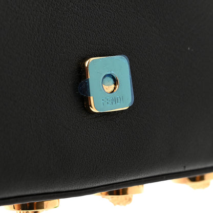 Fendi X VERSACE Vitello Seta Fendace Studded Nano Brooch Baguette Black 8 of 9