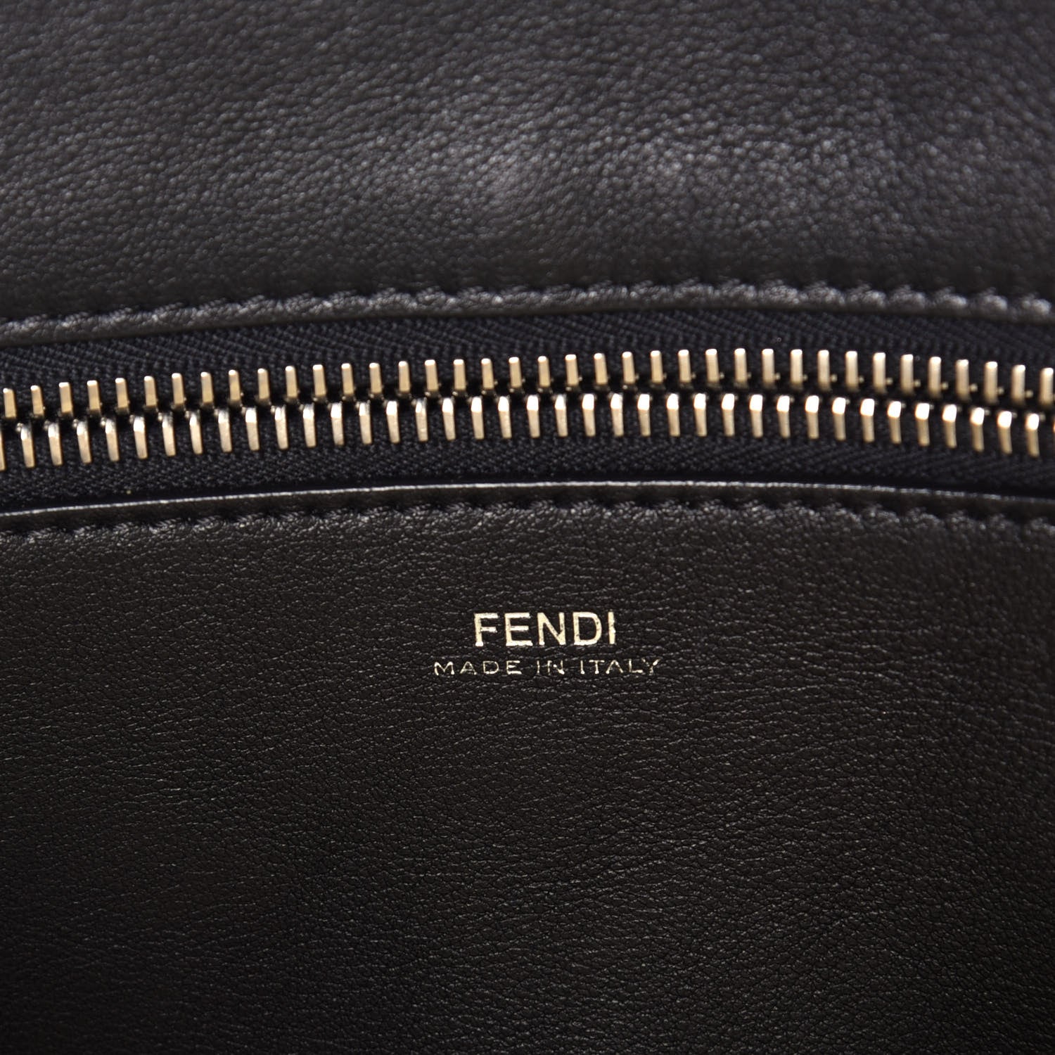 Fendi Vitello Baltico Dolce DotCom Satchel Latte Black 7 of 10