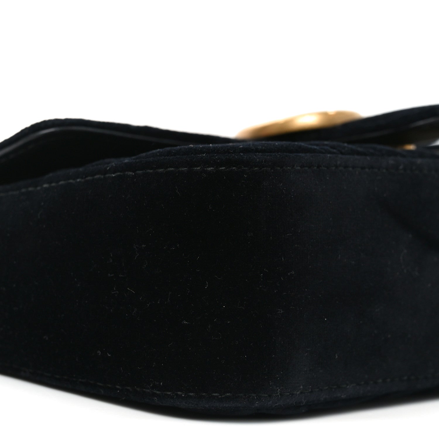 Gucci Velvet Matelasse Mini GG Marmont Shoulder Bag Black 9 of 10
