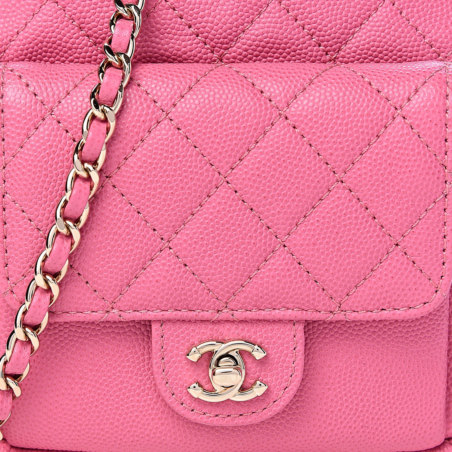 Chanel Caviar Quilted CC Day Camera Case Pink 8 of 10
