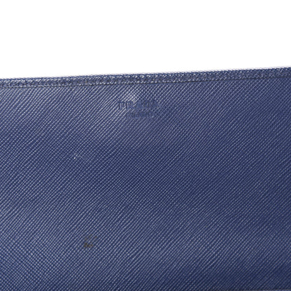 Prada Saffiano Metal Oro Chain Wallet Bleuette 6 of 9
