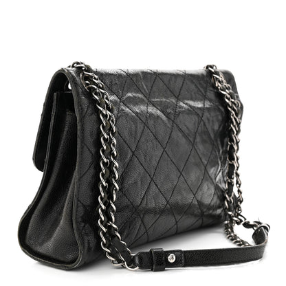 Chanel Crumpled Grained Calfskin Medium CC Crave Flap Black 3 of 14