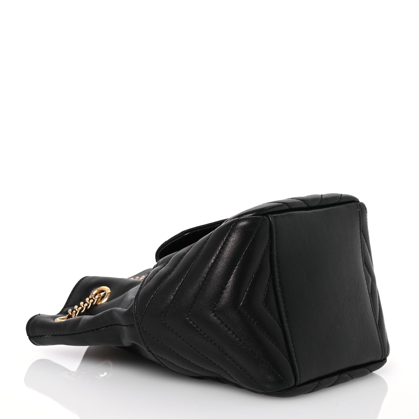 Lambskin Matelasse Monogram Joe Nano Bucket Bag Black